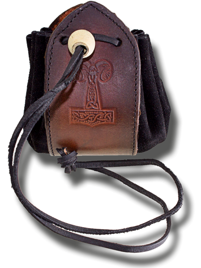 Trollfelsen Lederbeutel Thors Hammer antik